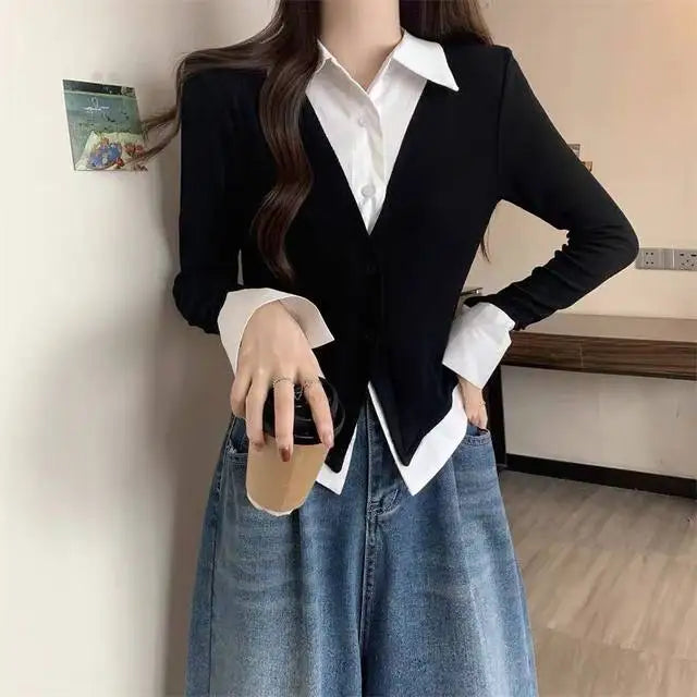 Striped Shirts & Blouses For Women Basic Modern Long Youthful Clothes Cute And Elegant New 2025 Aesthetic Plus Size Woman Top