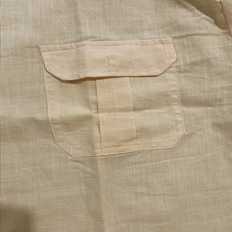 Shirts for Men Handmade Shirt Man Double Pocket Shirt Short Sleeve Men Shirt Linen Shirts for Men Men Cotton Shirt Short Sleeve