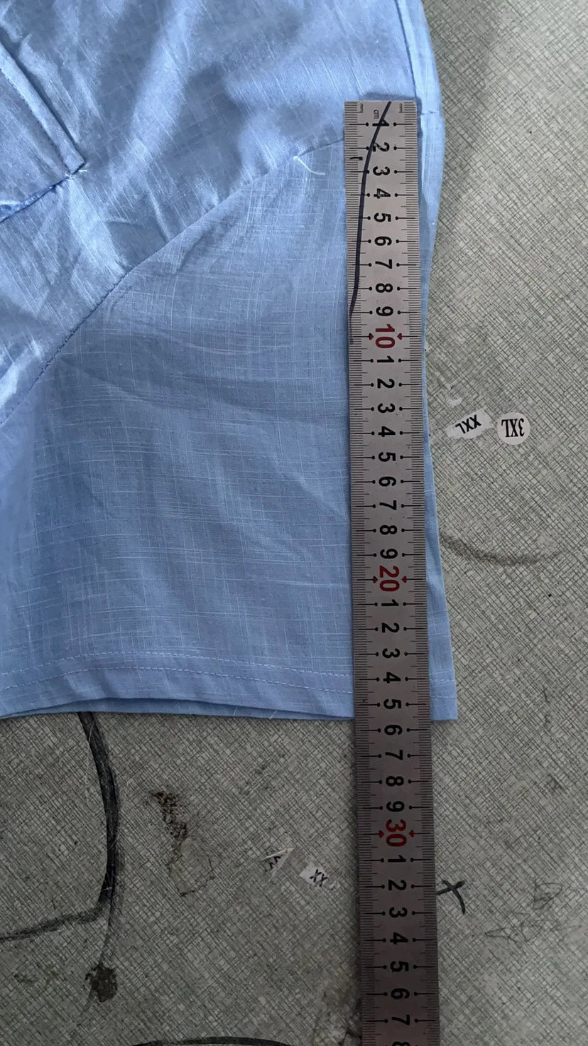 Shirts for Men Handmade Shirt Man Double Pocket Shirt Short Sleeve Men Shirt Linen Shirts for Men Men Cotton Shirt Short Sleeve