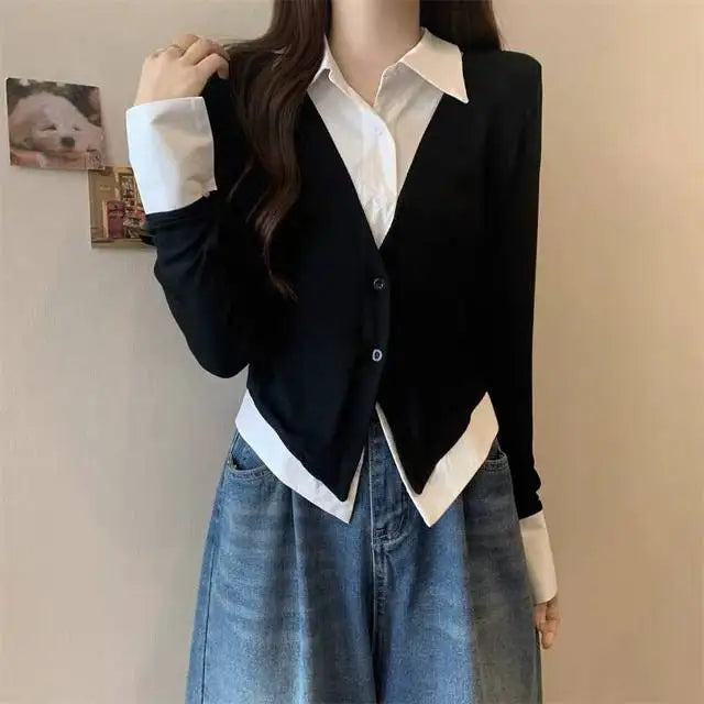 Striped Shirts & Blouses For Women Basic Modern Long Youthful Clothes Cute And Elegant New 2025 Aesthetic Plus Size Woman Top