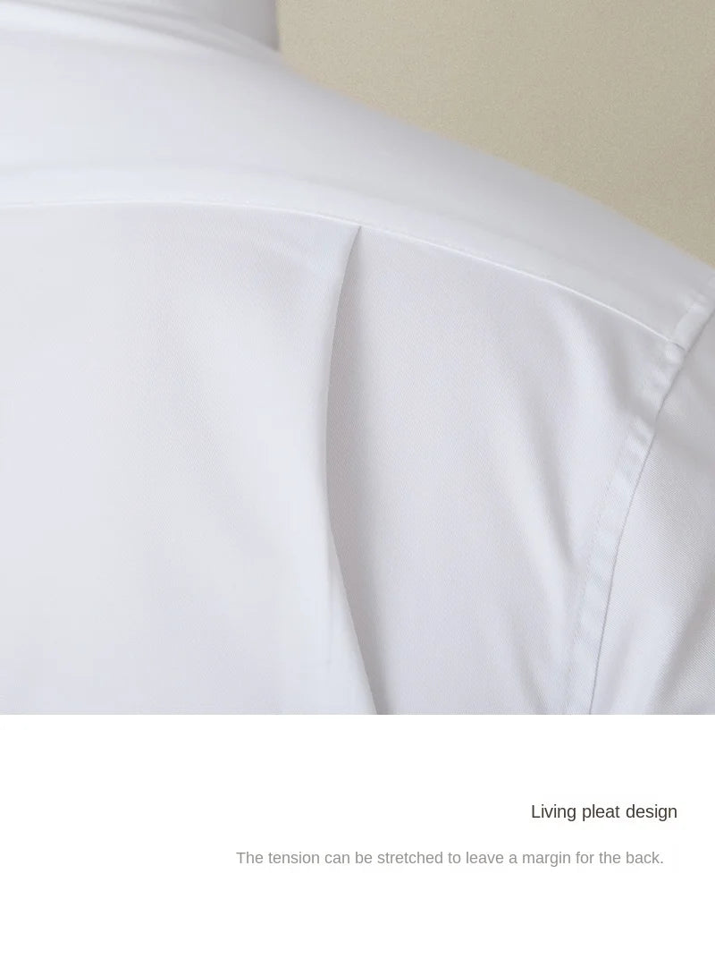 Business Non-ironing Long-sleeved Shirt British All-match Slim-fit Workplace Three-proof Skin-friendly Breathable Shirt Trendy