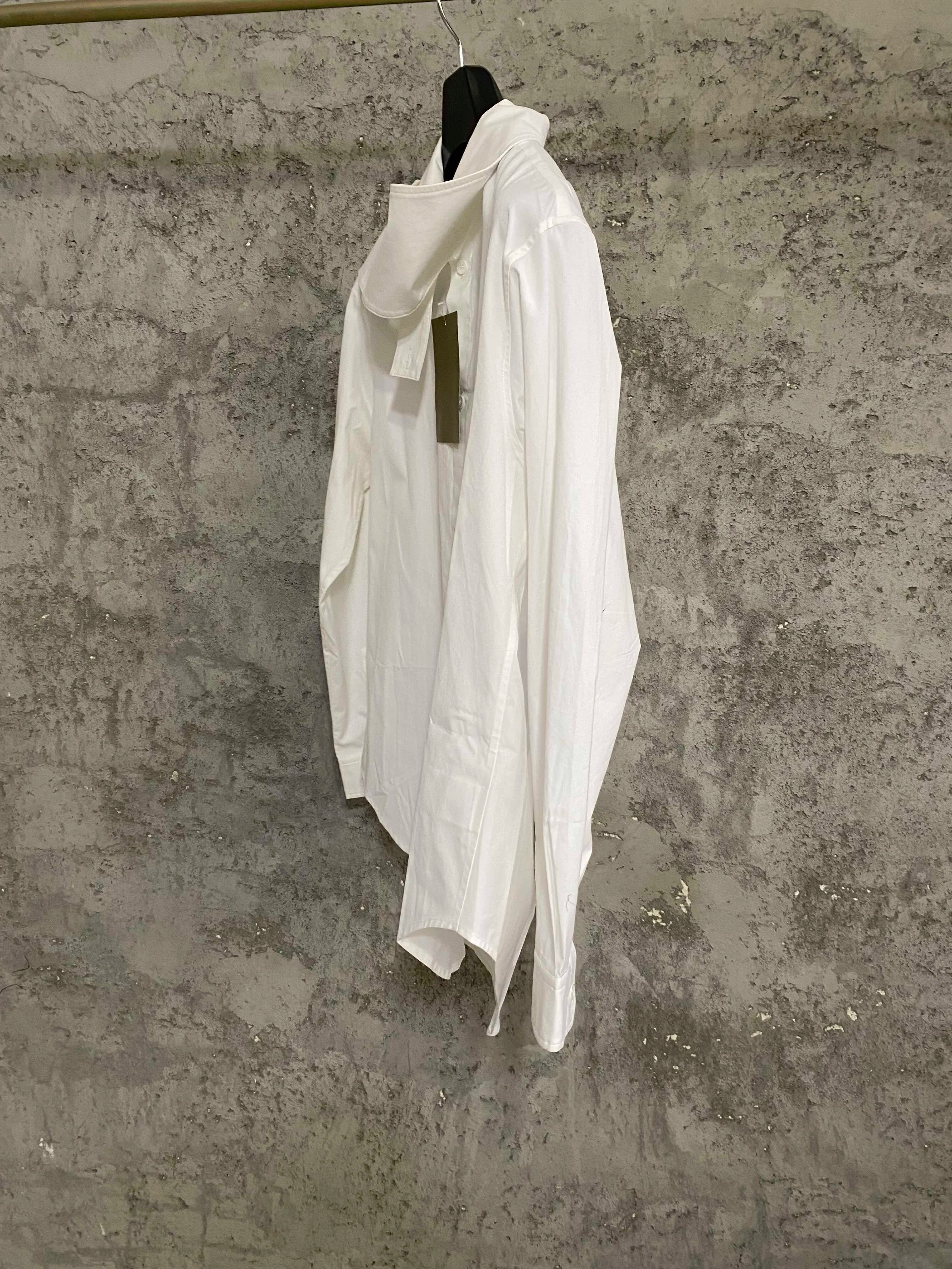 Design the collar, irregular shirt, cellulose, asymmetrical hem, coat shirt