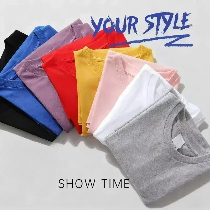Men's/Women's T-shirts  ICharlie  Cotton T-shirts  Short-sleeved T-shirts  Front-necked Tops  Patterned Printed