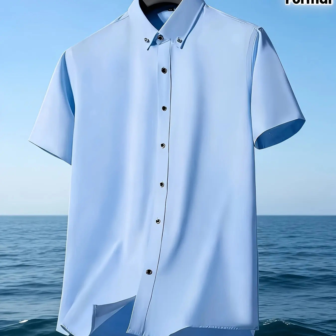 Men's short-sleeved shirts, suitable for business occasions, bridesmaid dresses, professional attire, uniforms, ID photos, etc.